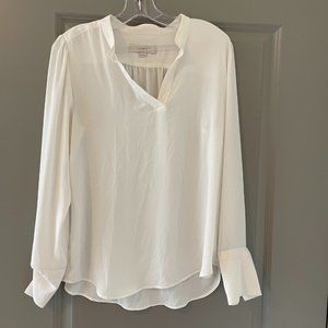 Loft sheer ivory blouse